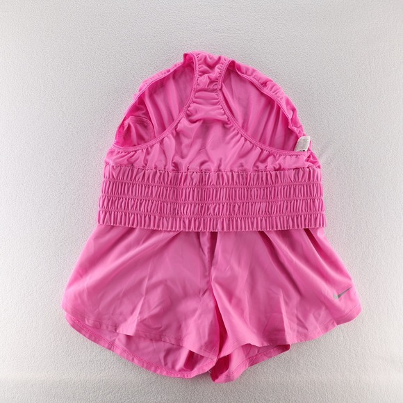 Nike Dri Fit Womens Running Training Shorts Loose Fit Pink Size L - Picture 8 of 9